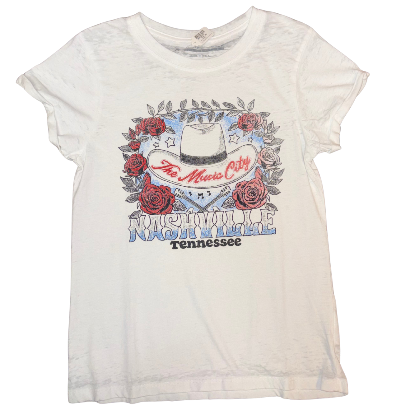 Music City Hat & Roses Women's T-Shirt