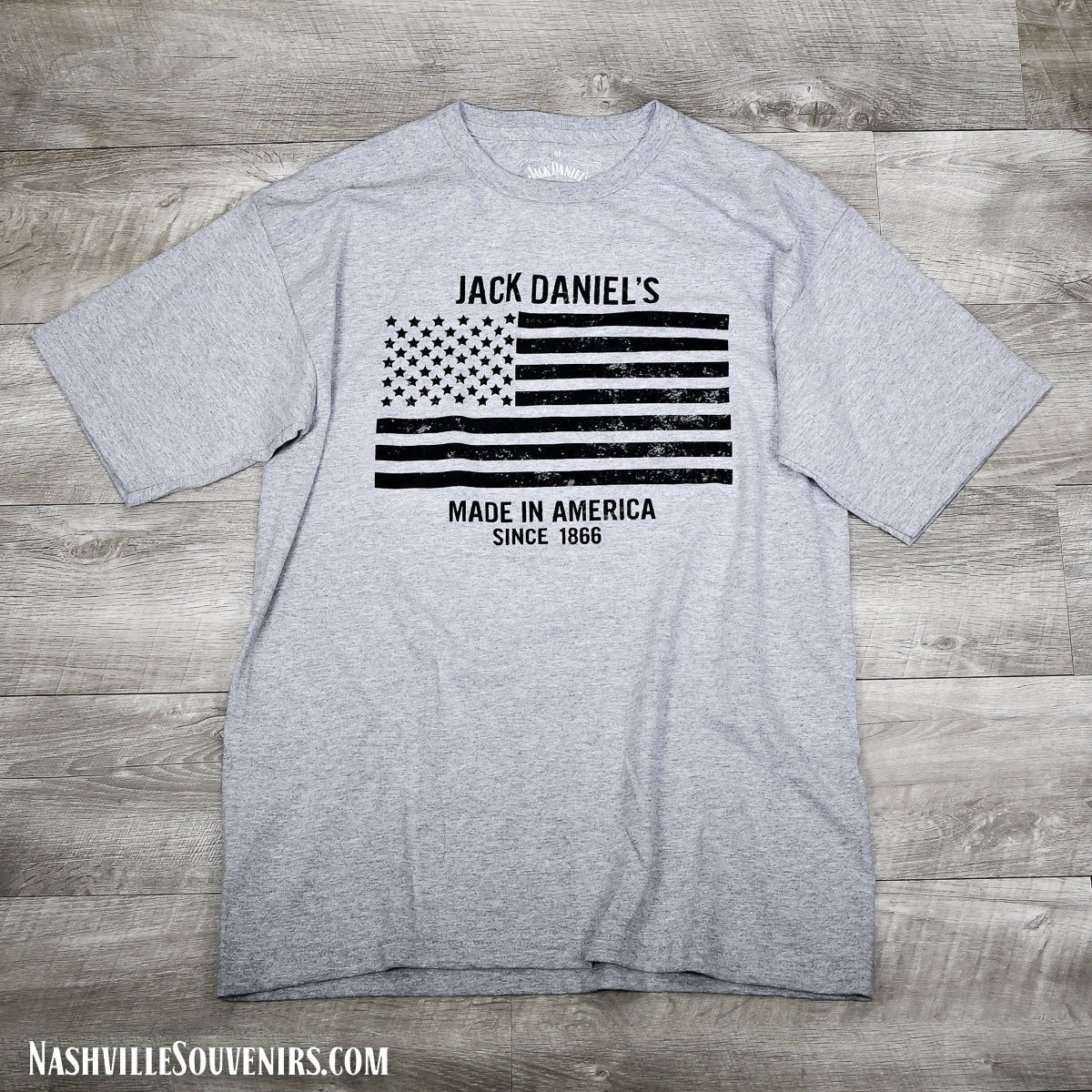 Officially licensed Jack Daniels Made in America T-shirt. Made in America since 1866. FREE SHIPPING on all US orders over $75!