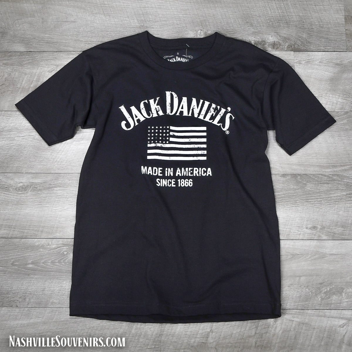 Officially licensed Jack Daniels Made in America T-shirt. Salutes the iconic Jack Daniels Tennessee Whiskey brand. Get yours today with FREE SHIPPING on all US orders over $75!