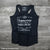 Ladies Officially licensed Jack Daniels Tennessee Sour Mash Whiskey Tank Top in black with white Sour Mash logo.  Get yours with FREE SHIPPING on all US orders over $75!