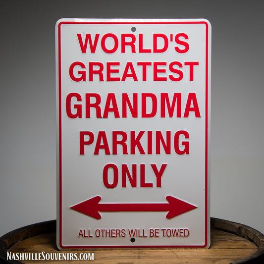 World's Greatest Grandma Parking Only Tin Sign