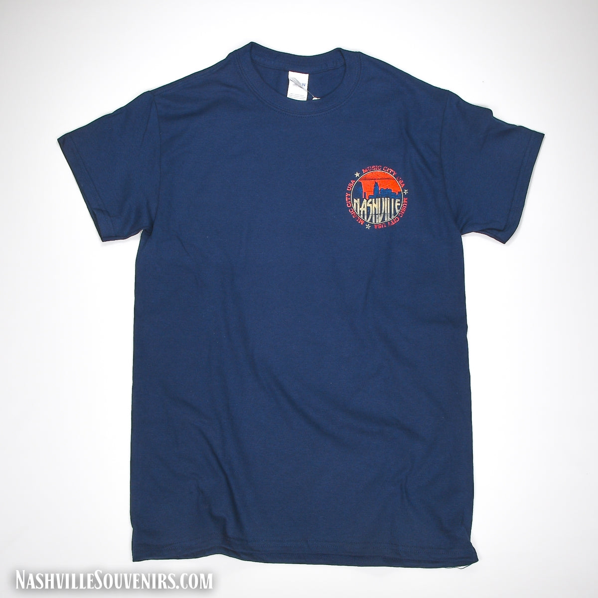 Dark Blue Music City USA Tee