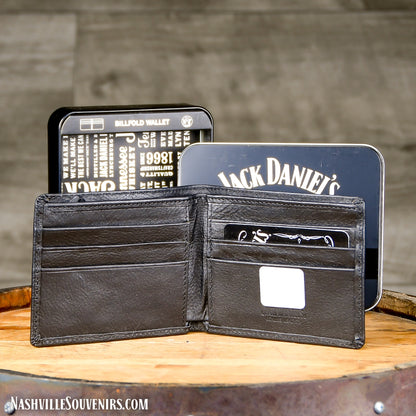 Black Jack Daniels Old No. 7 Embossed Leather Billold