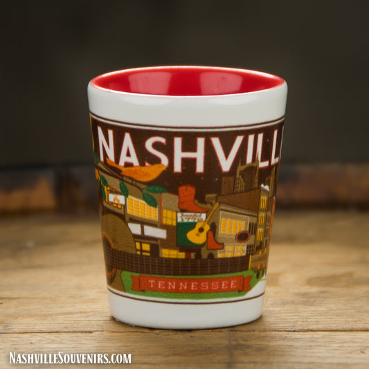 Broadway in Nashville Shotglass