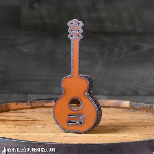 Miniature Metal Replica Acoustic Guitar
