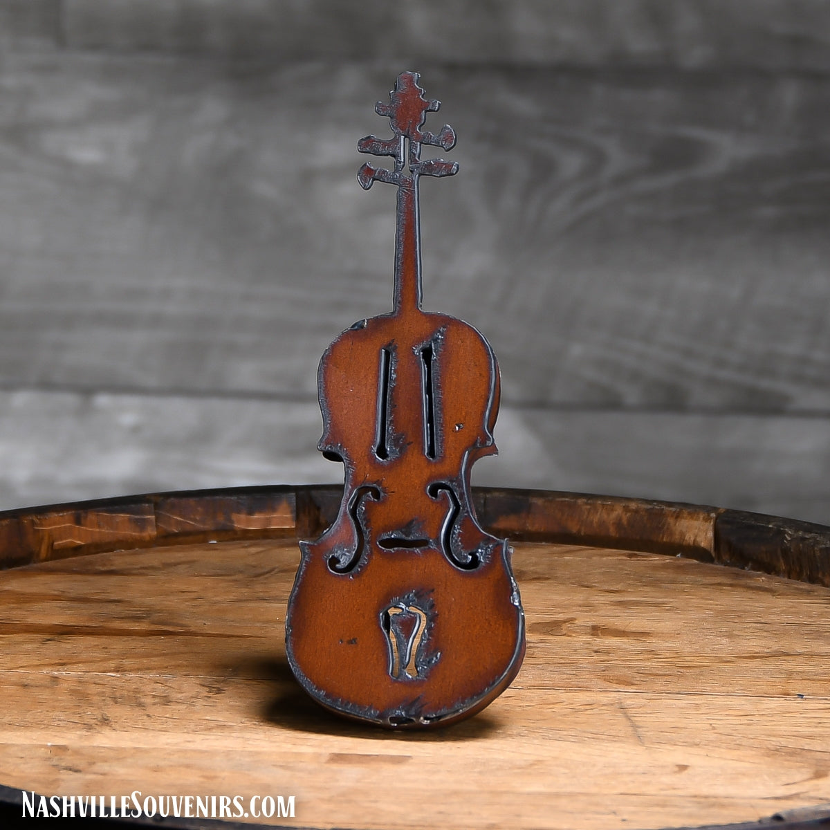 Collectible Replica Stand Up Fiddle in Metal