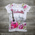 Womens Nashville Shirt with Floral Guitar and Skyline