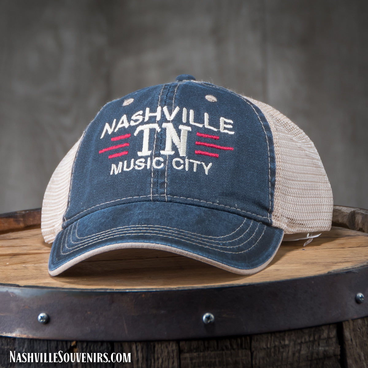 Washed Denim Nashville TN Music City Hat
