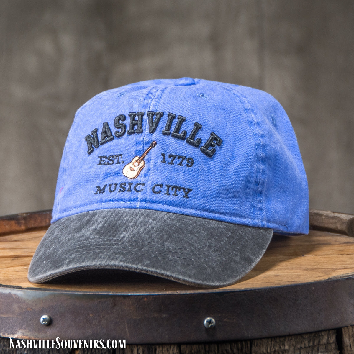 Nashville Est. 1779 Music City hat in Blue with Charcoal bill