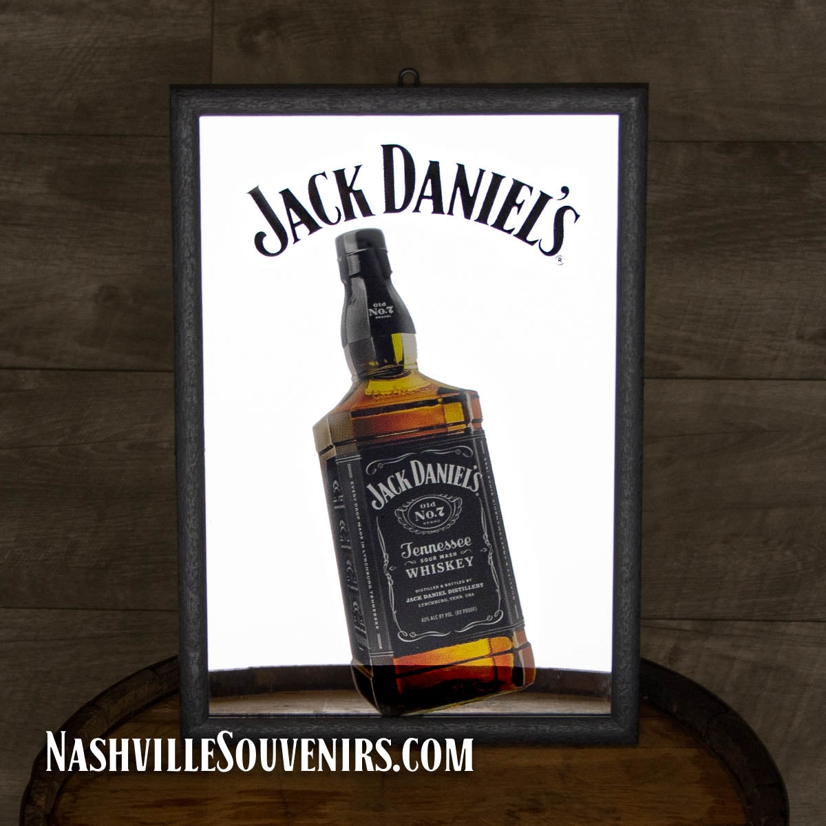 Officially licensed Jack Daniel's Bottle Image Mirror. FREE SHIPPING on all US orders over $75!
