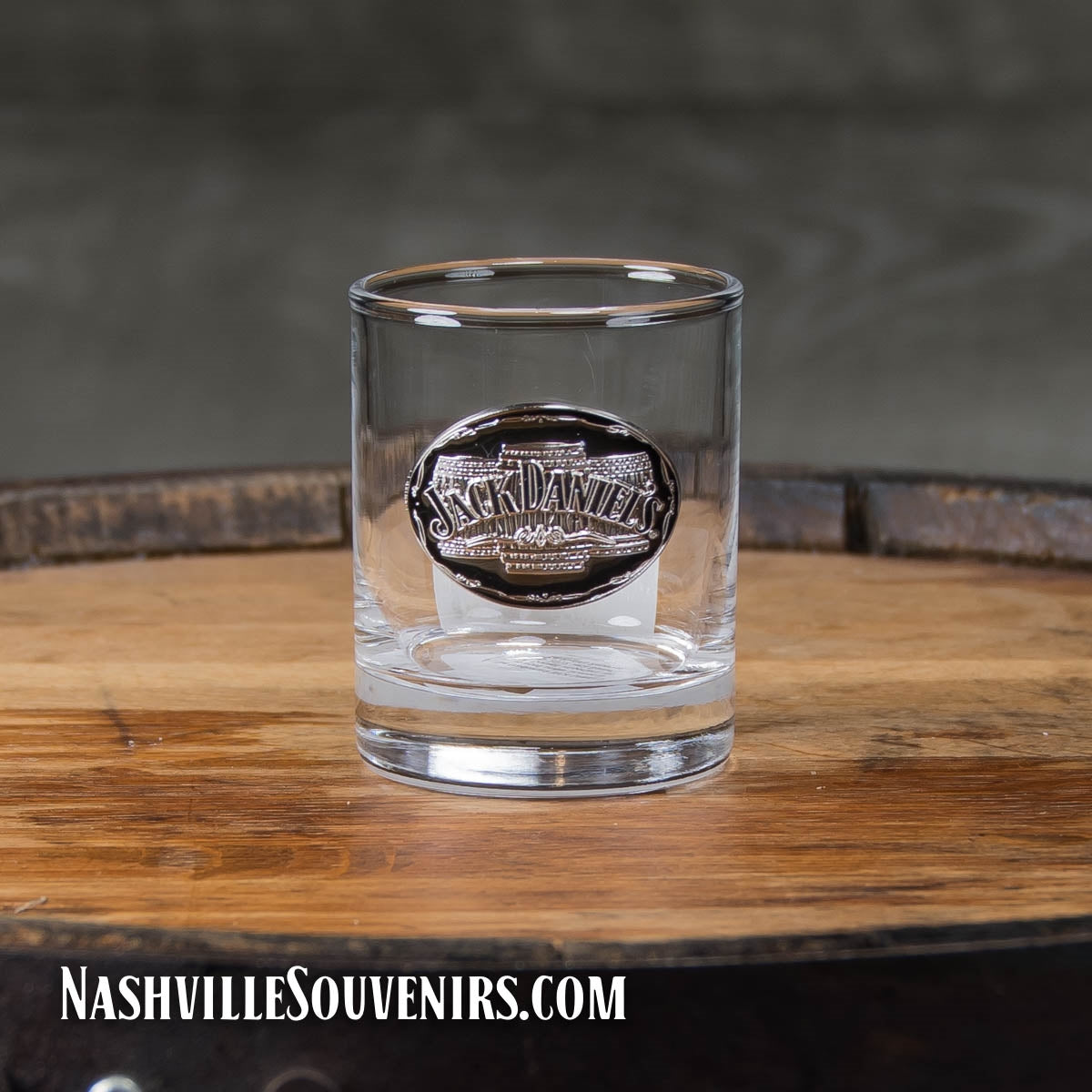 Officially licensed Jack Daniel's Medallion Shot Glass. This is a bottom weighted shot glass featuring the famous three barrel medallion. The medallion also has a black resin background that provides a lot of contrast making the Jack Daniel's logo really stand out.