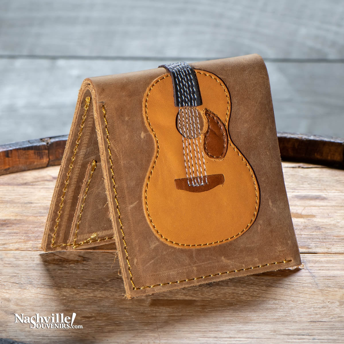 Handmade Leather Acoustic Guitar Wallet