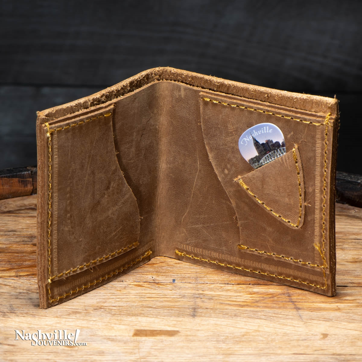 Handmade leather wallet deals