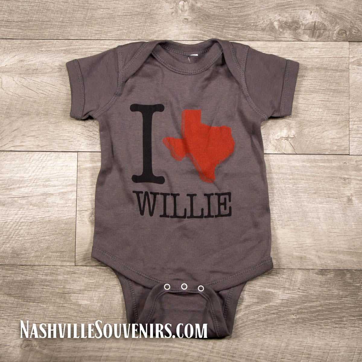 Willie Nelson Onesie I Love Willie T-Shirt