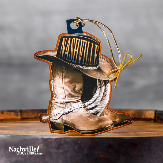 Nashville Cowboy Hat and Boots Ornament