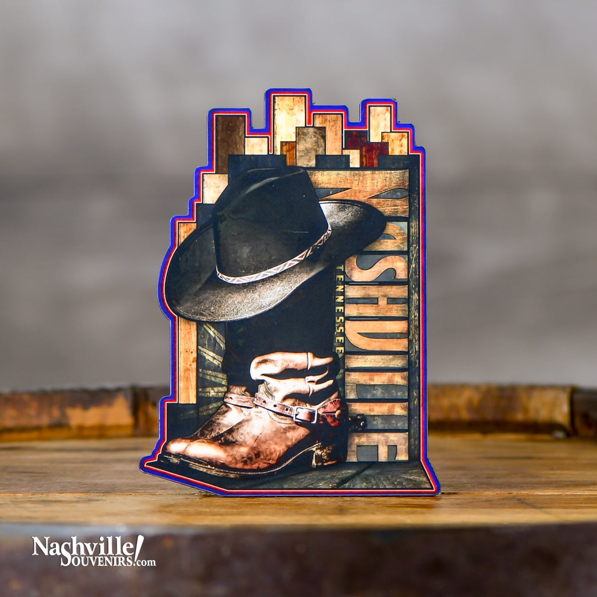 Nashville Cowboy Hat and Boots Magnet