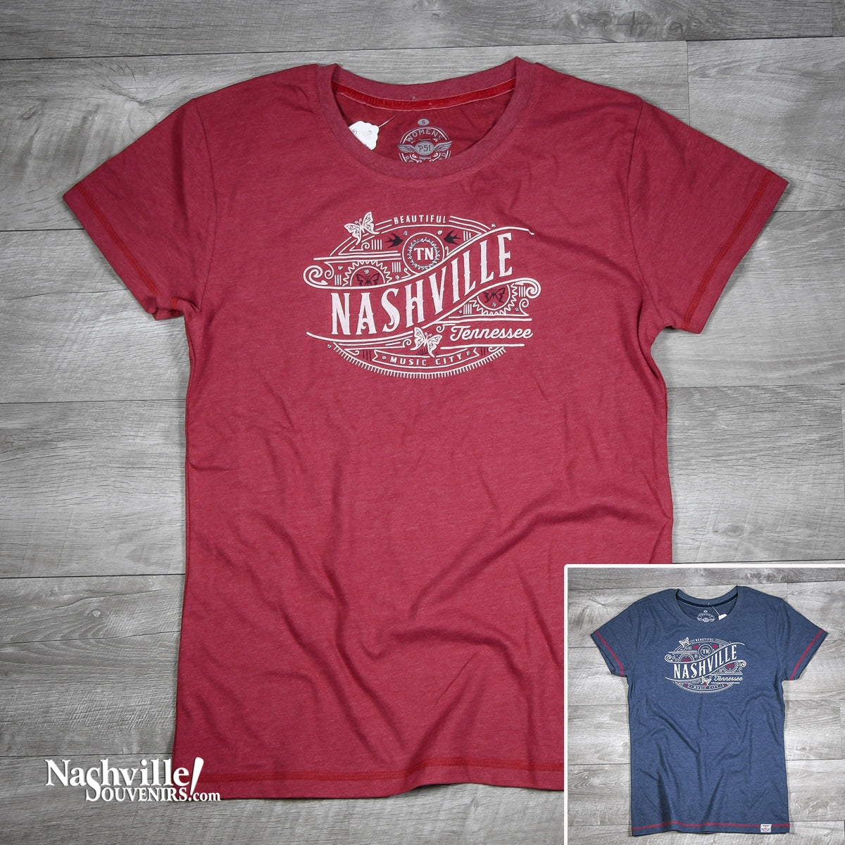 Our brand new ladies Nashville shirt design created for us by "Premium 51 Brand'. This beautiful ladies Nashville shirt is part of the women's red thread collection by EMI sportswear.