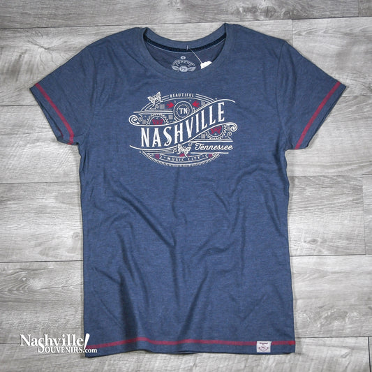 Our brand new ladies Nashville shirt design created for us by "Premium 51 Brand'. This beautiful ladies Nashville shirt is part of the women's red thread collection by EMI sportswear.