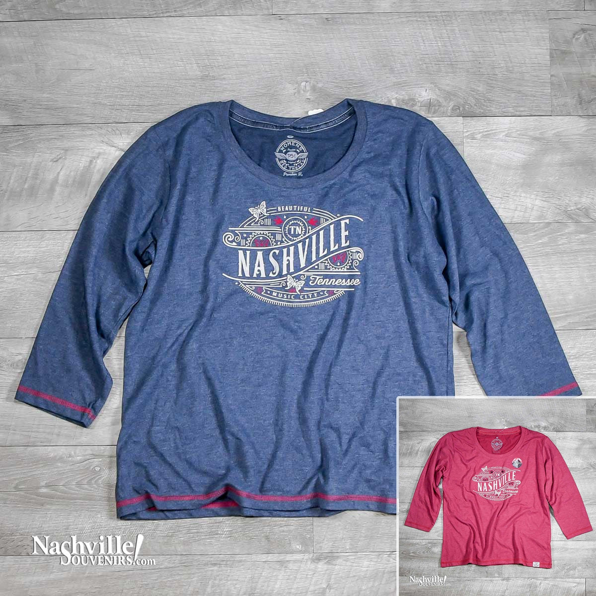 Ladies Nashville 3/4 Sleeve Shirt