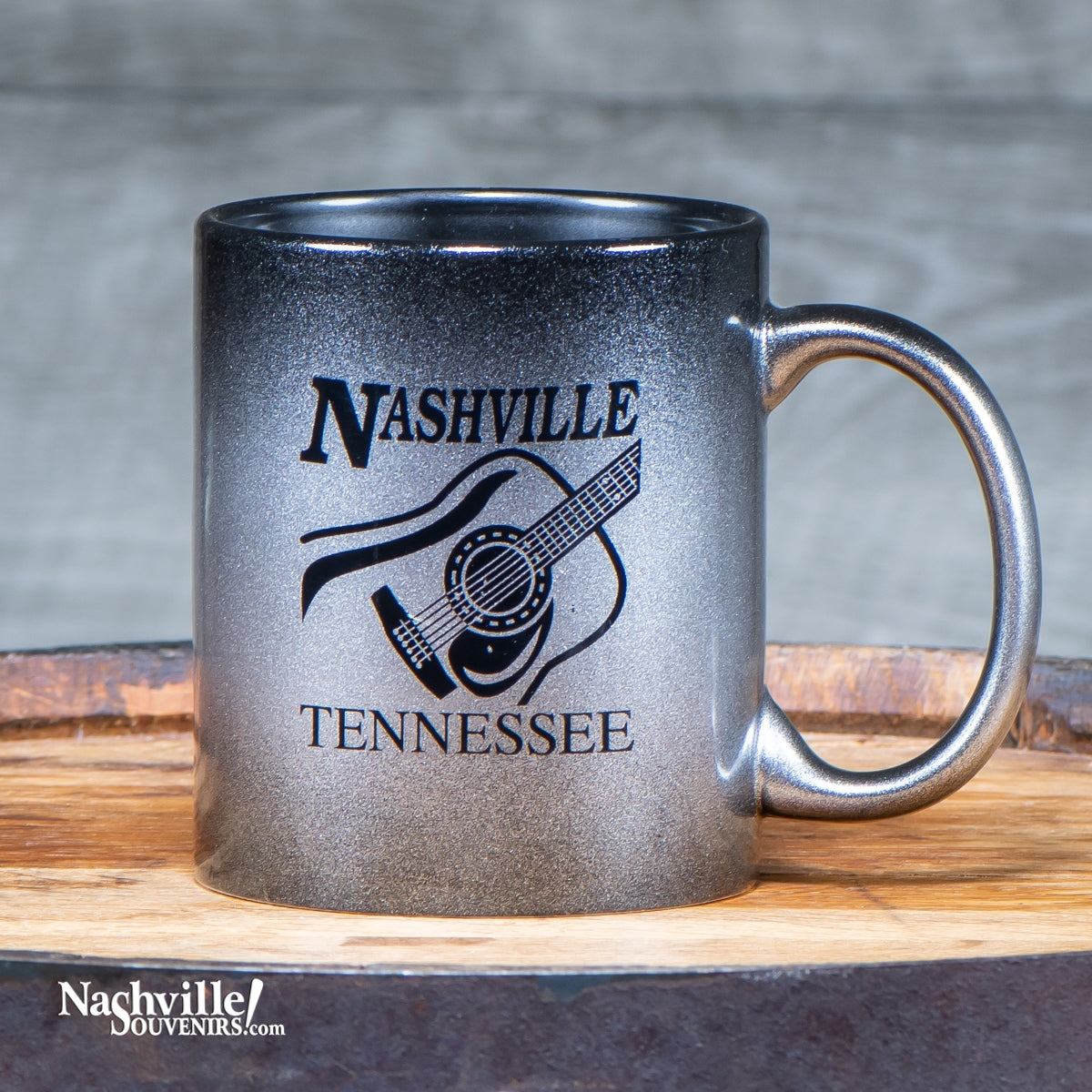 Silvered Nashville Tennessee Guitar Mug