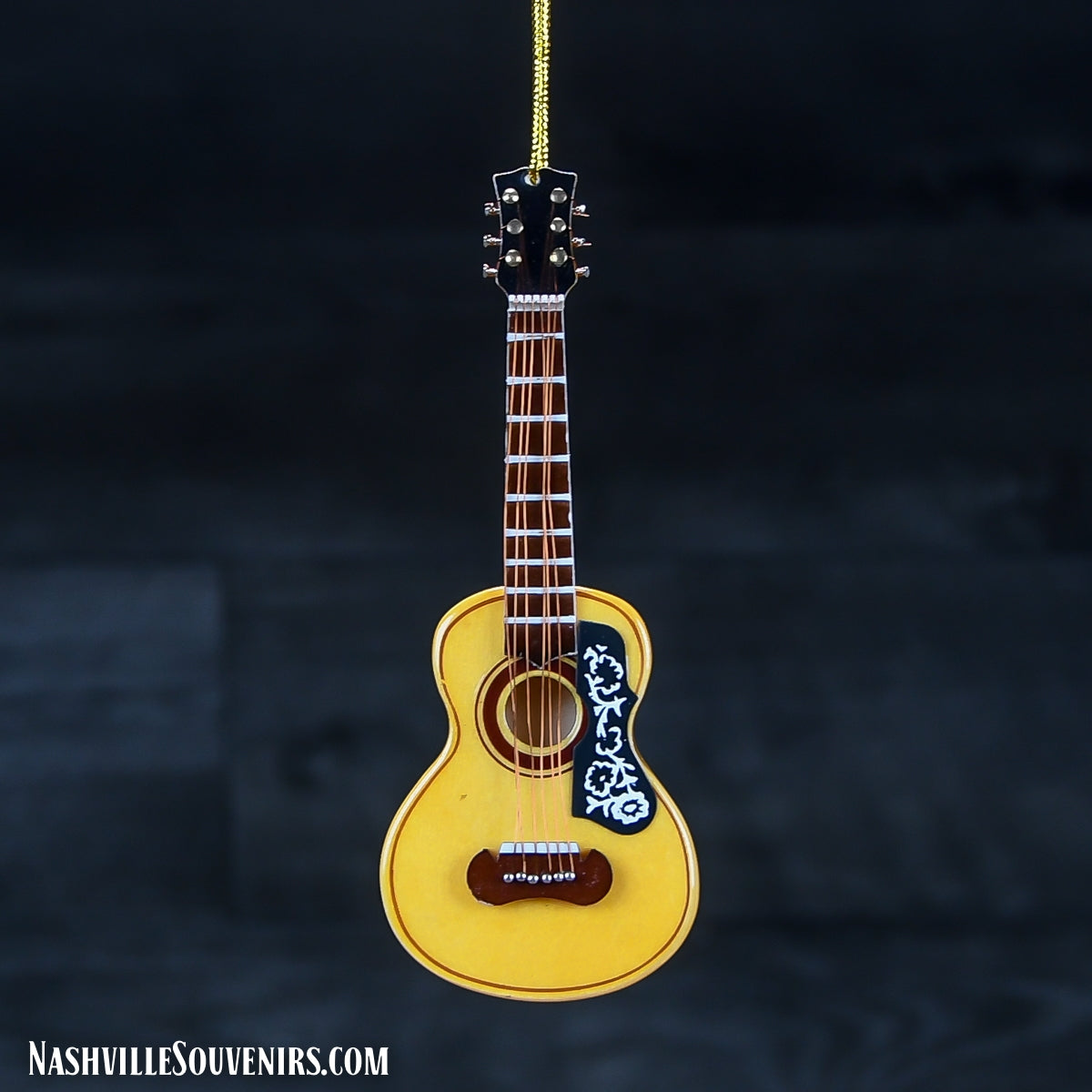 Replica Blond Acoustic Guitar Ornament
