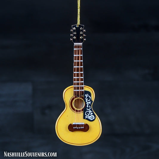 Replica Blond Acoustic Guitar Ornament