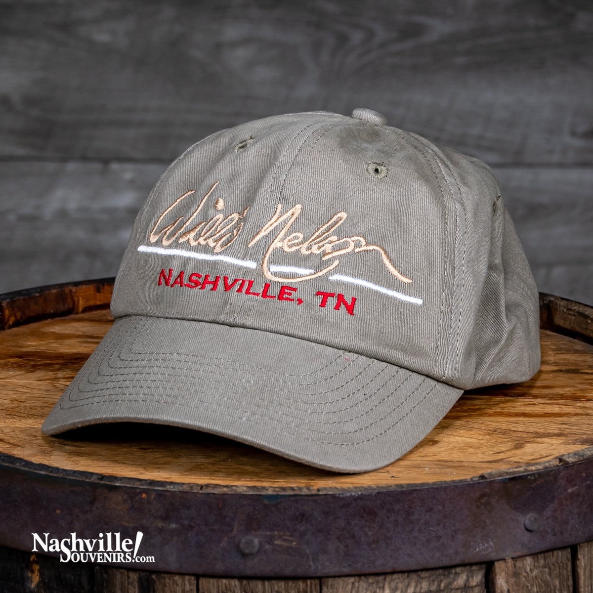 Loden Green Embroidered Willie Nelson Nashville Cap