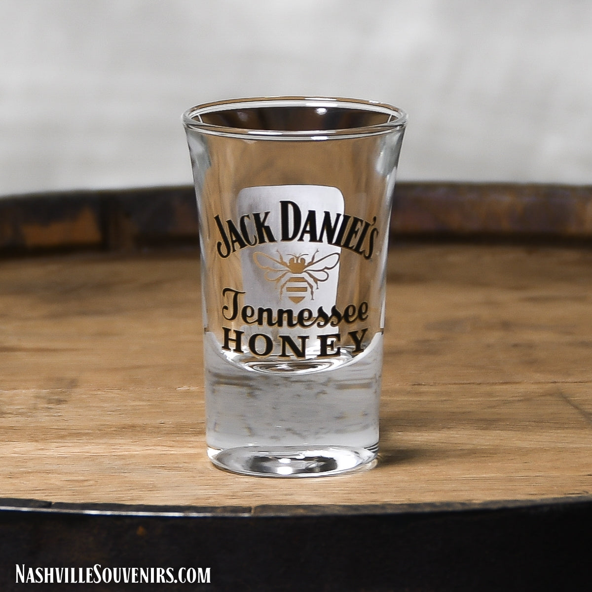 Officially licensed Jack Daniels Tennessee Honey Shot Glass. FREE SHIPPING on all US orders over $75!
