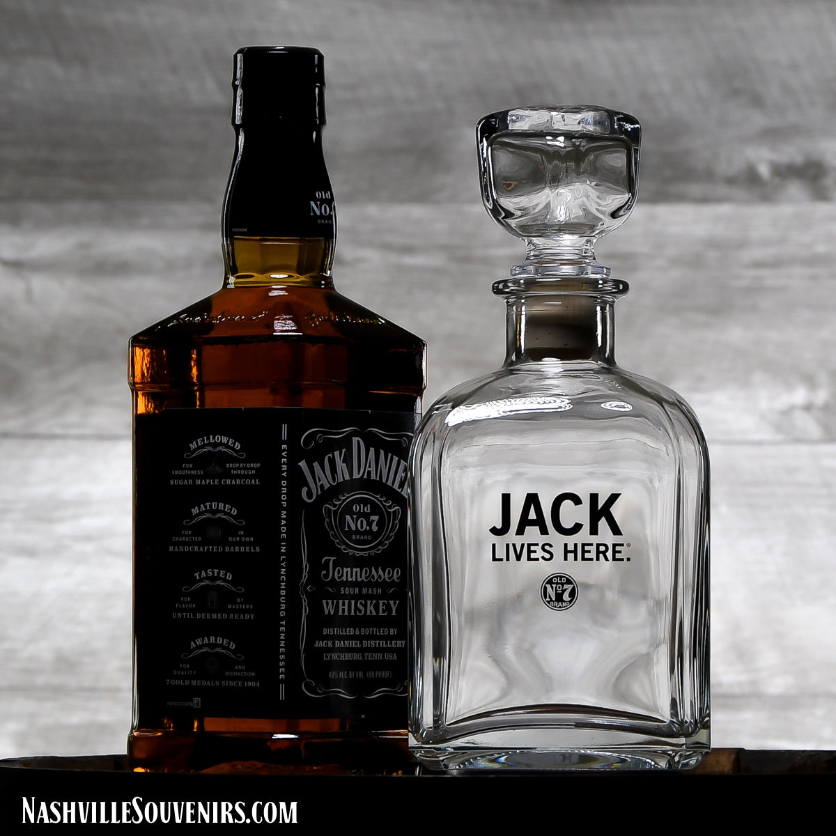 Show your friends what real class looks like, pour from a licensed Jack Daniels Decanter featuring "Jack Lives Here" Logo. And as a bonus you'll get FREE SHIPPING on all US orders over $75!