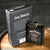 Officially licensed Jack Daniels Stainless Leather Cover Flask.  FREE SHIPPING on all US orders over $75!