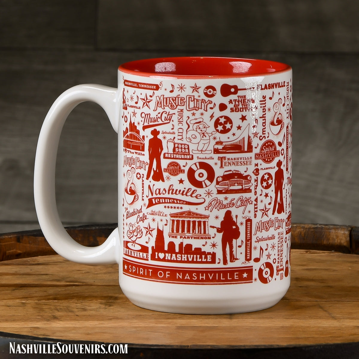 Spirit of Nashville Mug with Nashville Logos and Scenes