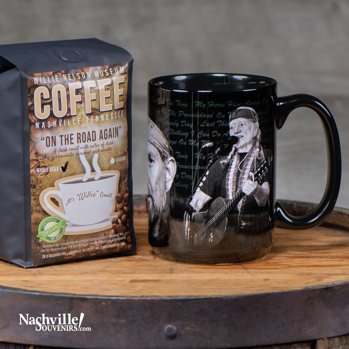Willie Nelson "Career Stages" Mug and Coffee Gift Set