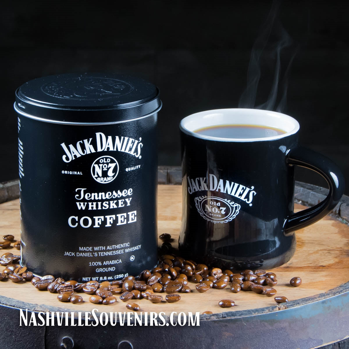 Jack Daniel's Coffee and Black Diner Mug Gift Set