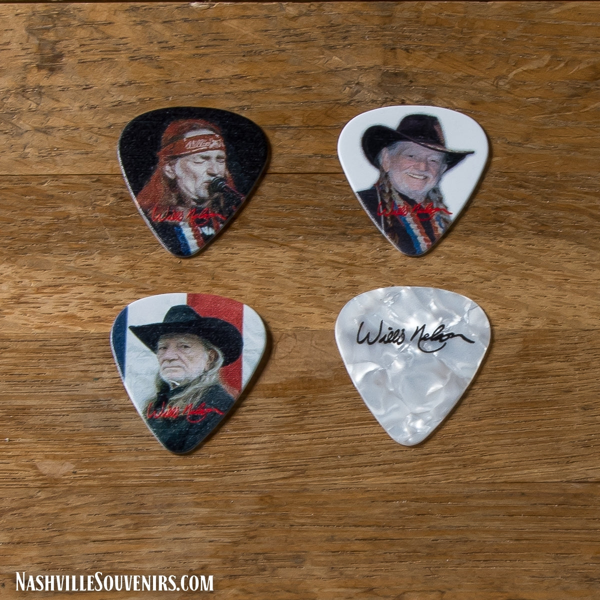 Willie Nelson Guitar Picks - Set of 4 new designs!