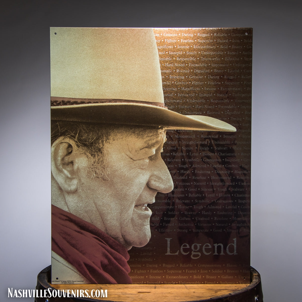 Legend John Wayne Tin Sign