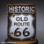 Historic Old Route 66 Tin Sign