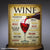 WINE from around the World Tin Sign