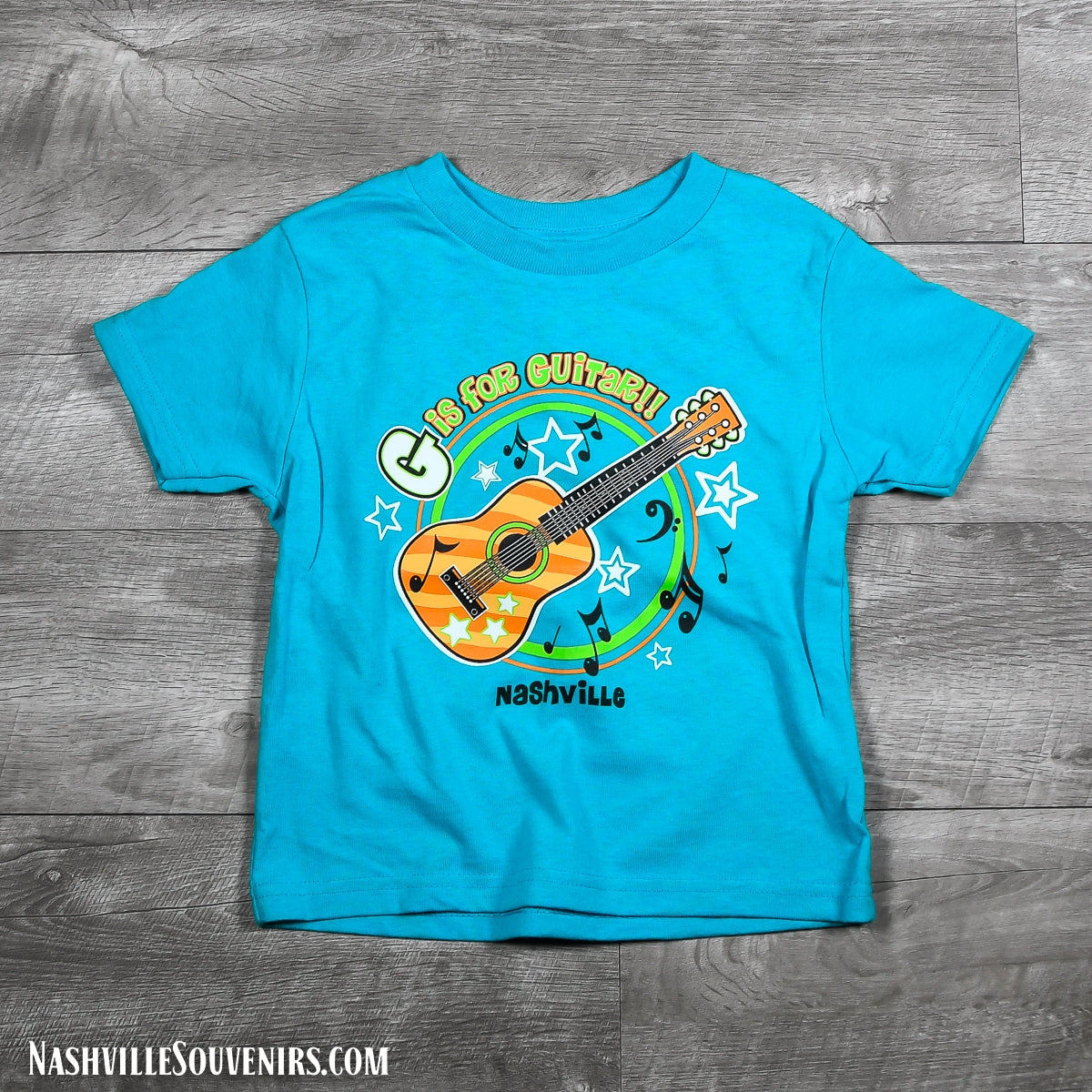 Nashville Toddlers T-Shirt G is for Guitar Logo