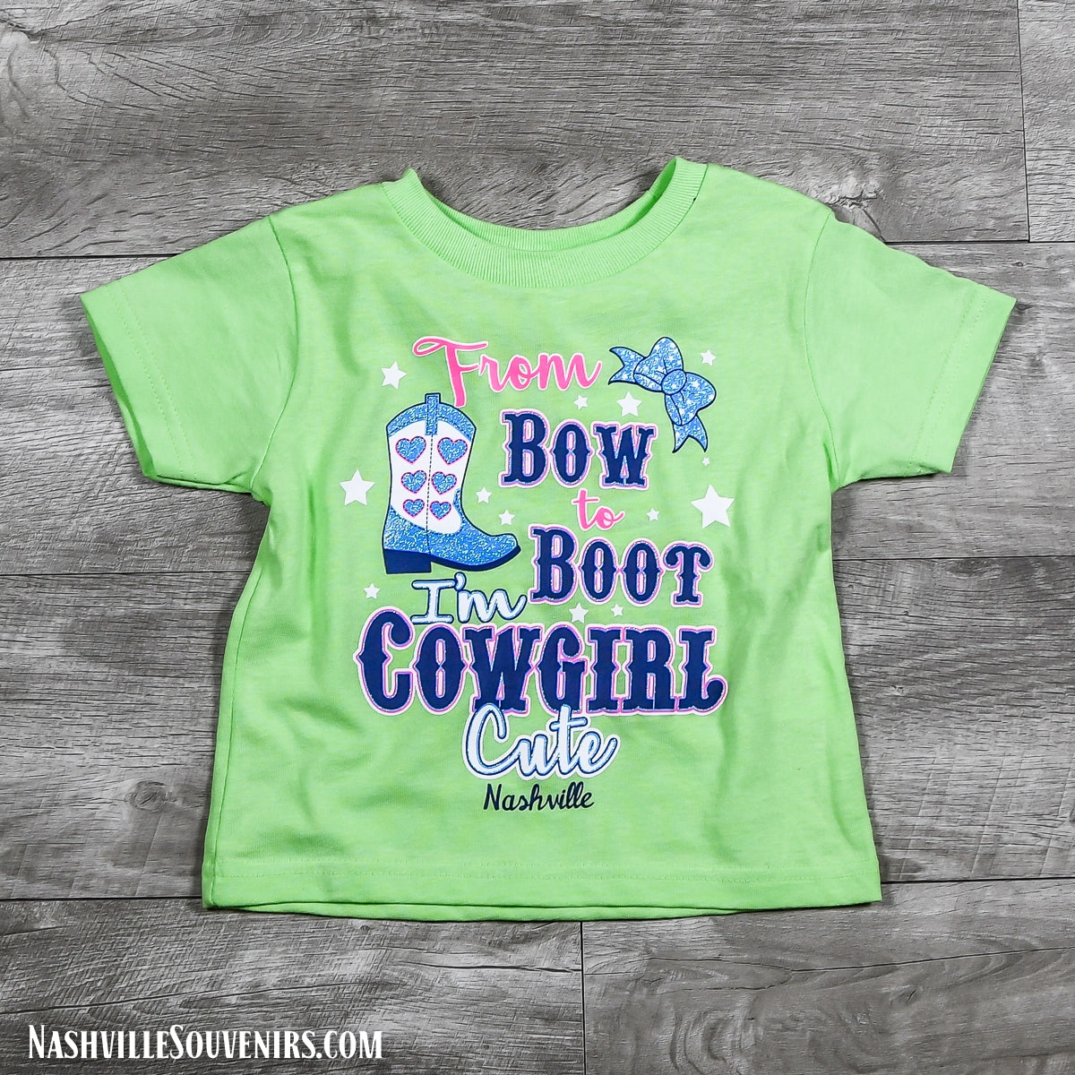 Bow to Boot Cowgirl Nashville Toddlers T-Shirt