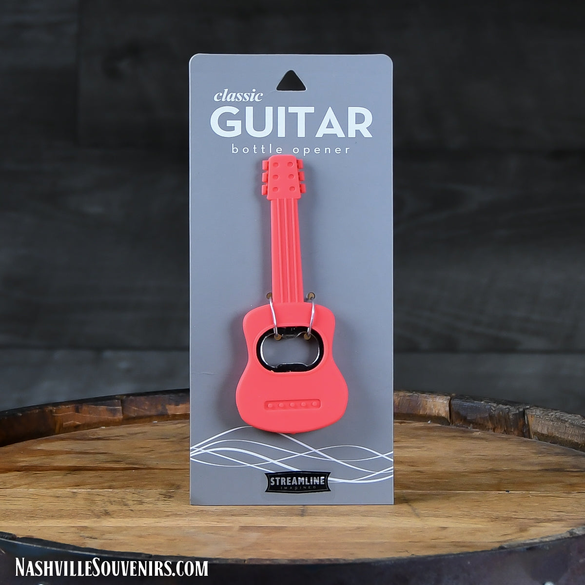 Red Classic Guitar Shaped Bottle Opener