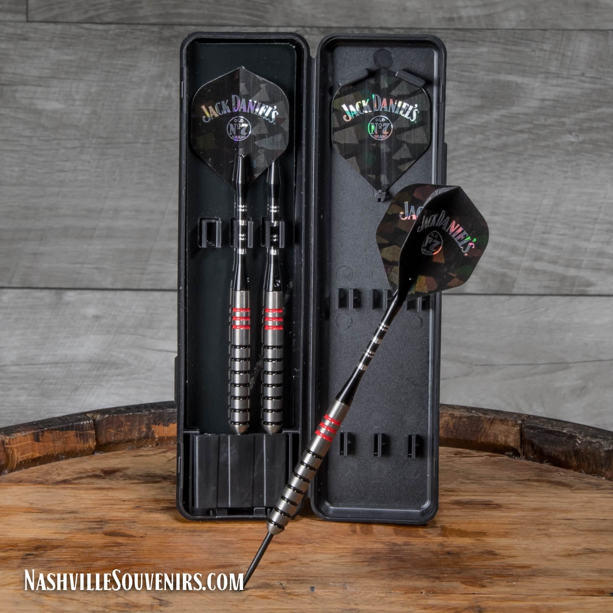 Grab the gang for a game of darts with this Jack Daniels Dart Set. Get yours today with FREE SHIPPING in the continental United States.