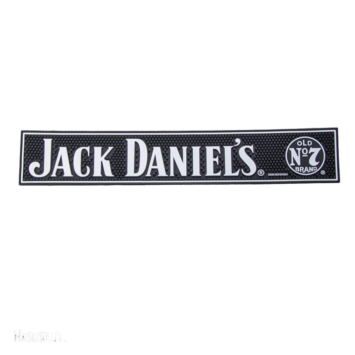 Dress up the home bar with this Jack Daniel's bar mat. This bar mat is one of those "must have" Jack Daniel's bar accessories. Not only is it functional but it's the perfect resting place for your great Tennessee whiskey while relaxing.