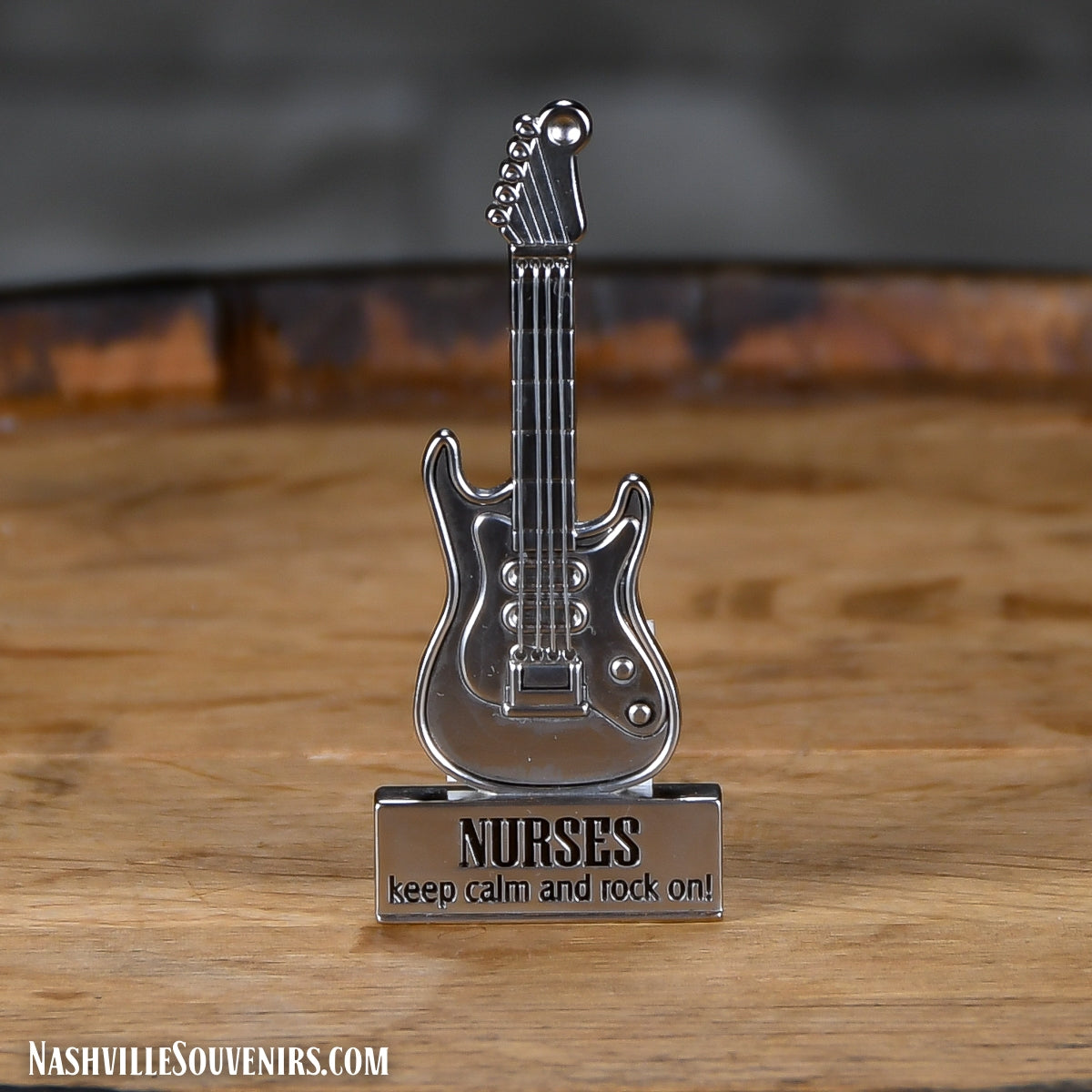NURSES Keep Calm and Rock on! Standup Miniature Guitar