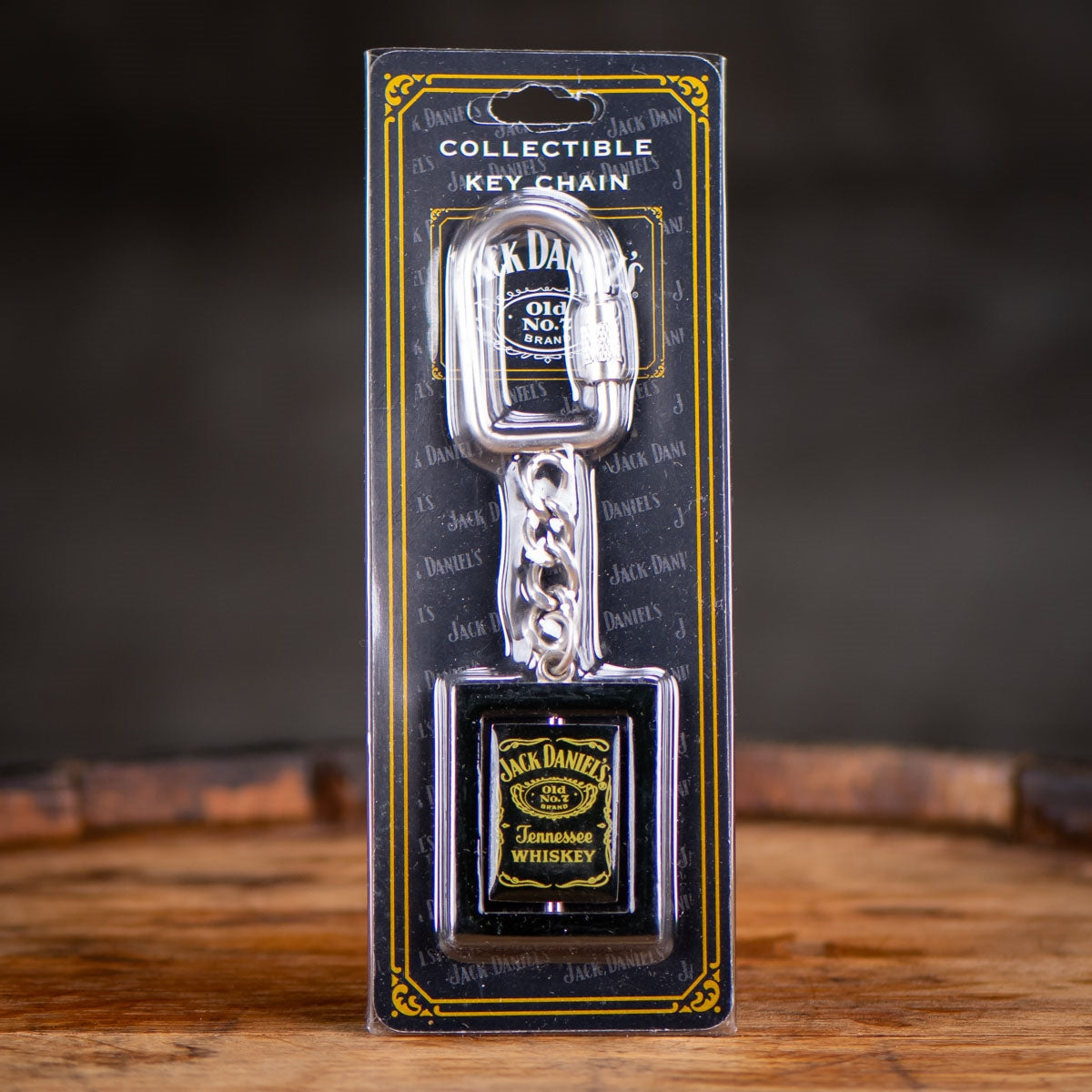Let Jack Daniel's help you locate your keys with this great vintage Jack Daniel's keychain. Made of heavy metal and is approximately 4 3/4" long and features the JD bottle label logo.