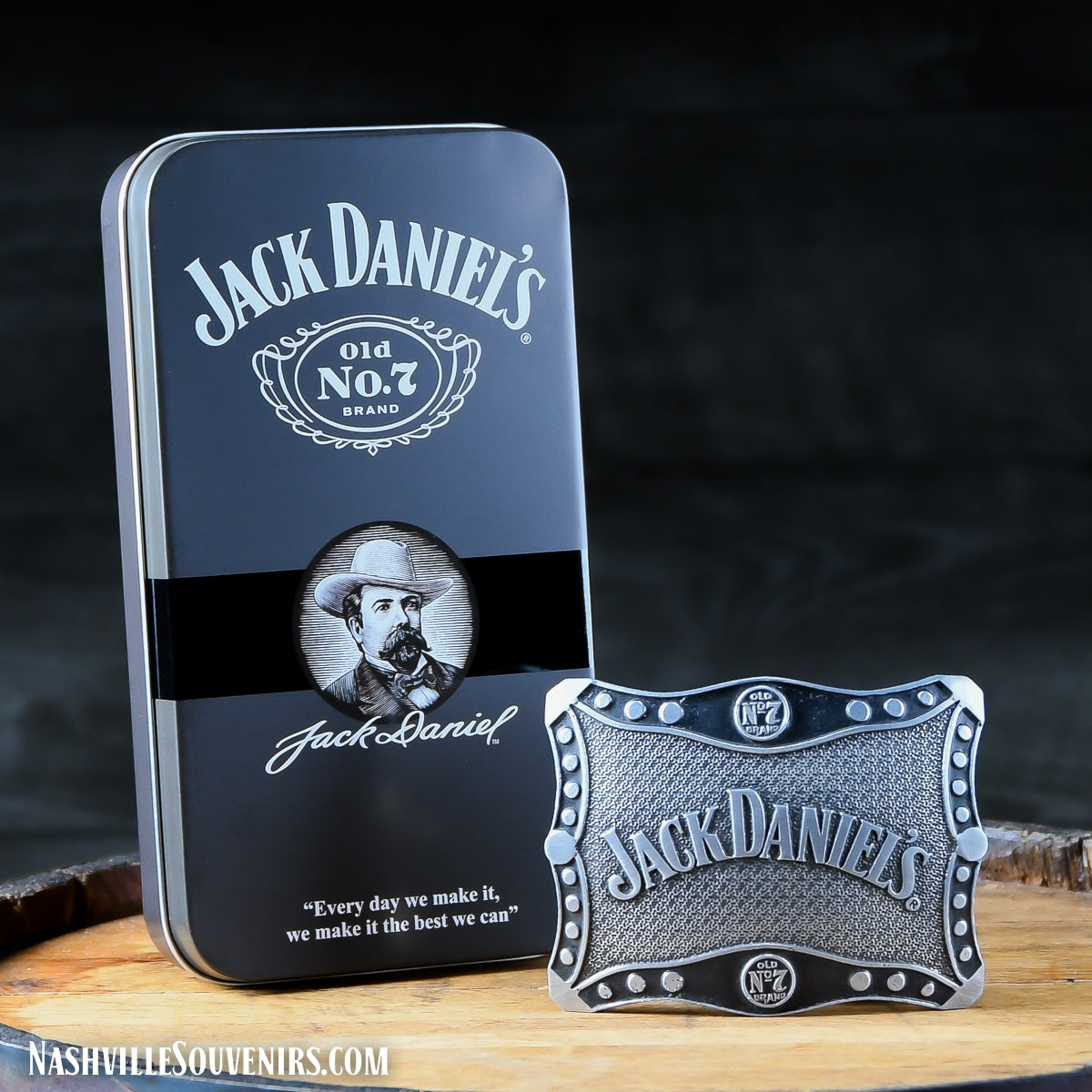 Strap your belt on with a licensed Jack Daniels Old No.7 Belt Buckle. Get one today with FREE SHIPPING on all US orders over $75!