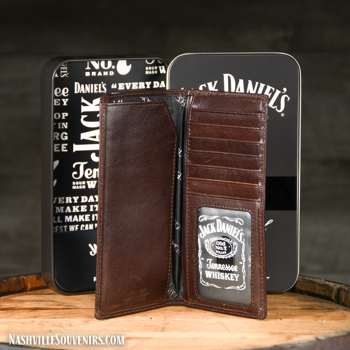 Jack Daniels Rodeo Wallet Embossed Brown