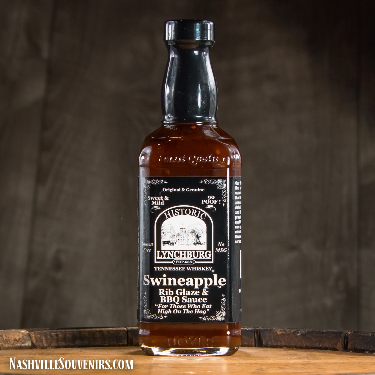 Buy Historic Lynchburg Swineapple sauce containing real Jack Daniels Black Label whiskey. FREE SHIPPING on all US orders over $75!