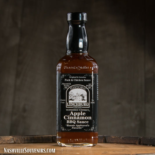 Buy Historic Lynchburg Apple Cinnamon BBQ Sauce containing real Jack Daniels Black Label whiskey. FREE SHIPPING on all US orders over $75!