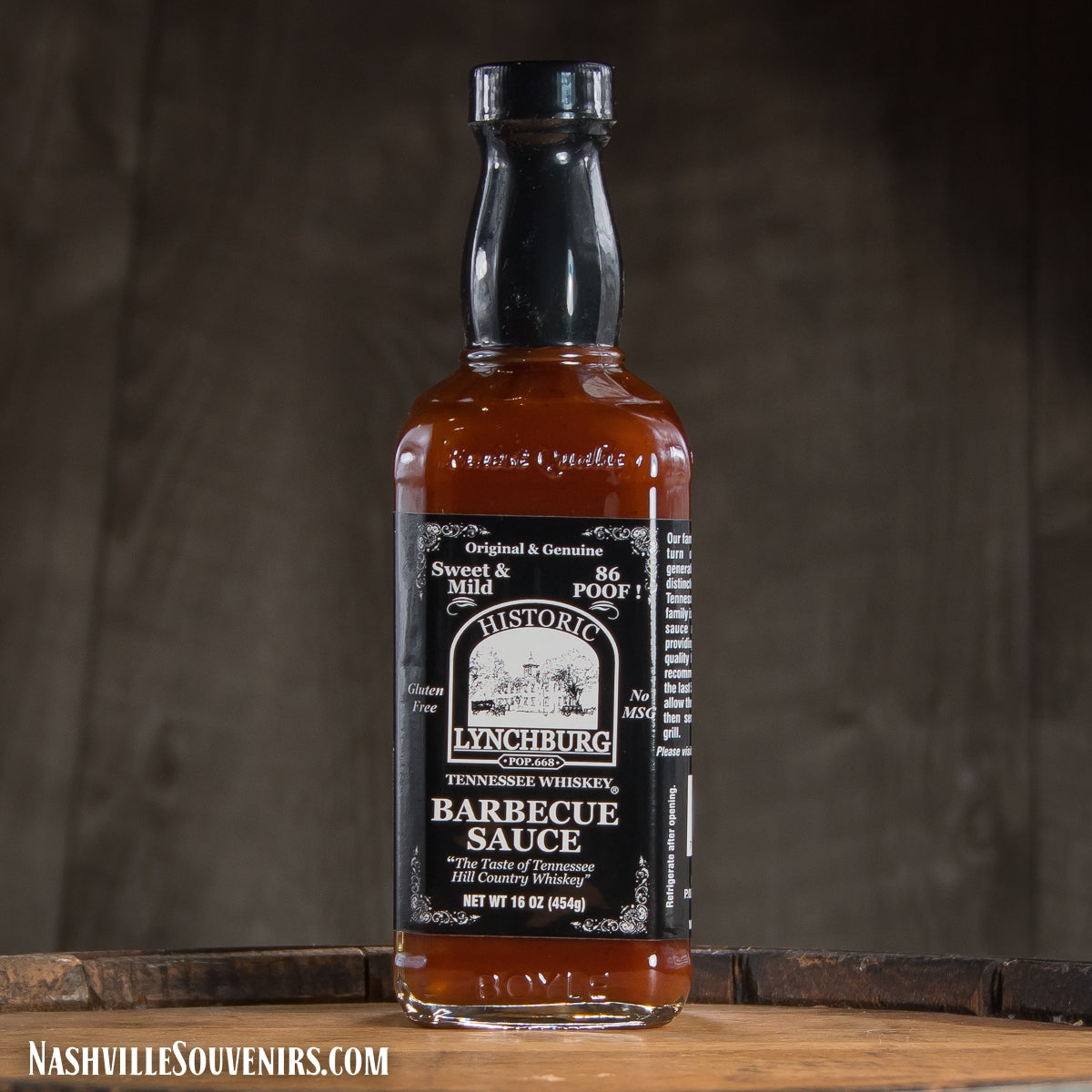 Buy Historic Lynchburg BBQ sauce that's sweet and mild containing real Jack Daniels Tennessee Whiskey.  FREE SHIPPING on all US orders over $75!
