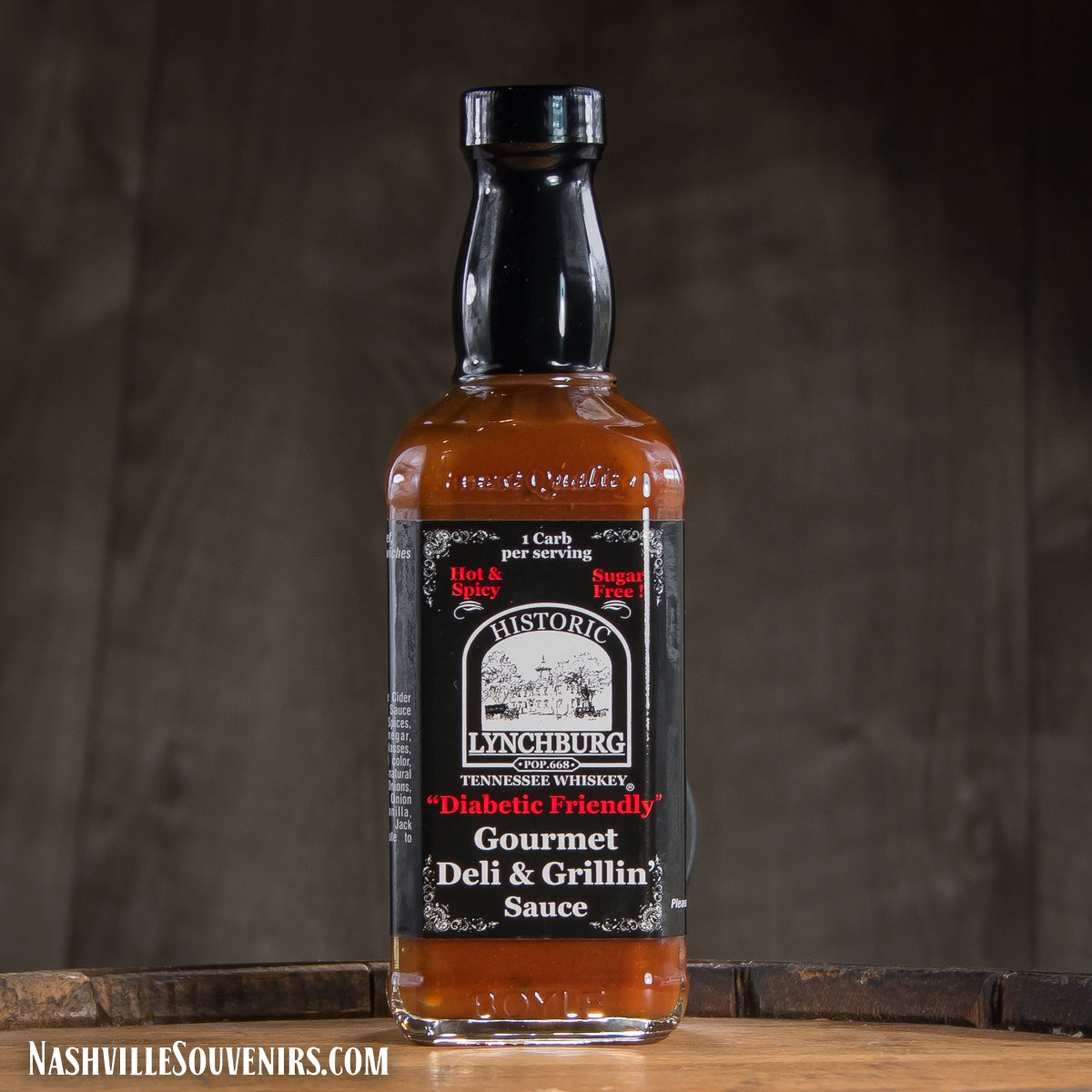 Buy Historic Lynchburg Diabetic Deli and Grillin' hot sauce with real Jack Daniels Tennessee Whiskey.  FREE SHIPPING on all US orders over $75!